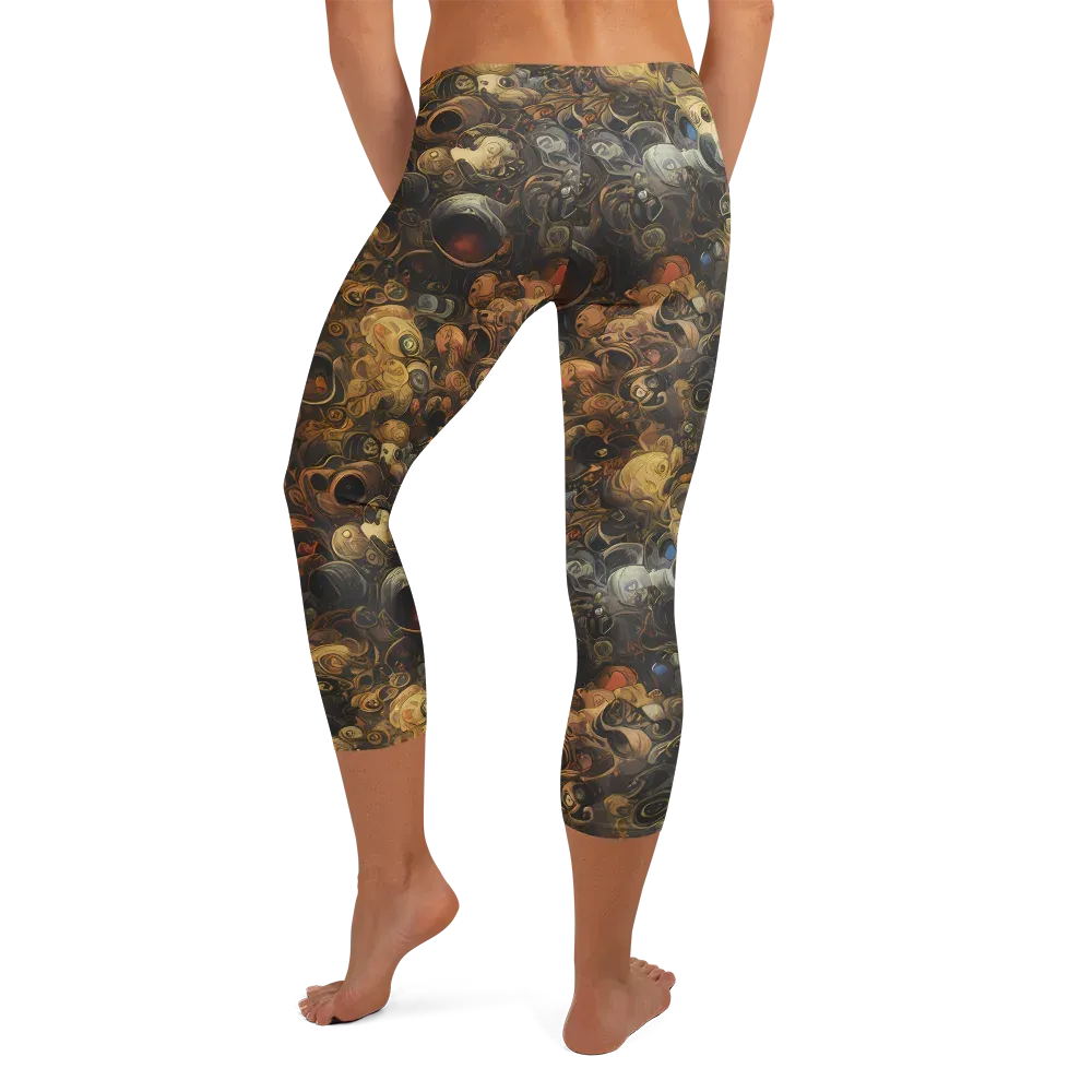 Molten Menagerie on Capri Leggings — Back