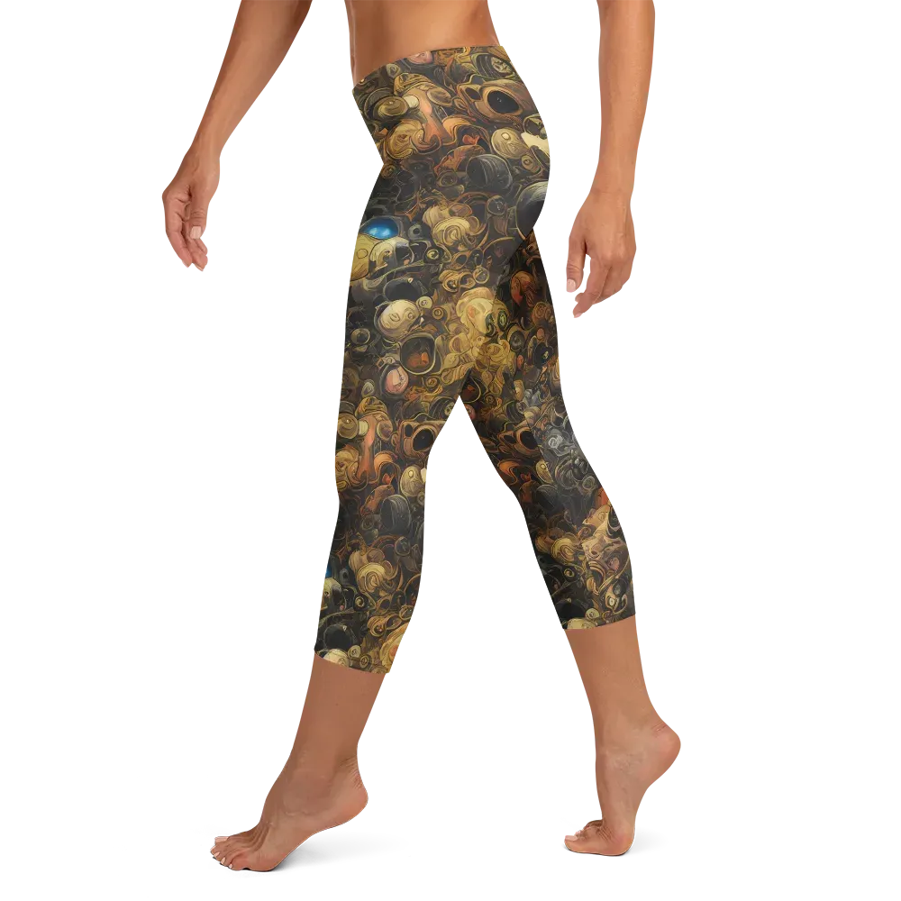 Molten Menagerie on Capri Leggings — Left