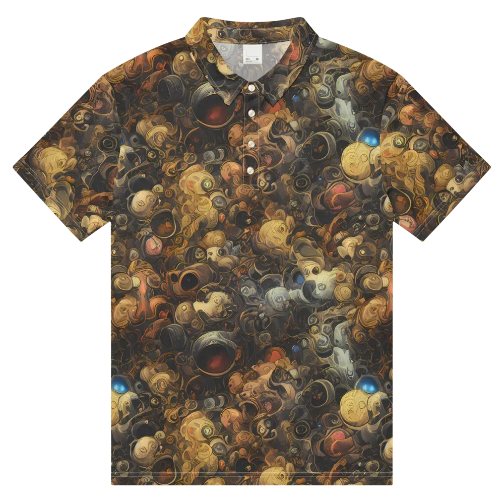 Molten Menagerie on Men's Slim Fit Polo Shirt — Front