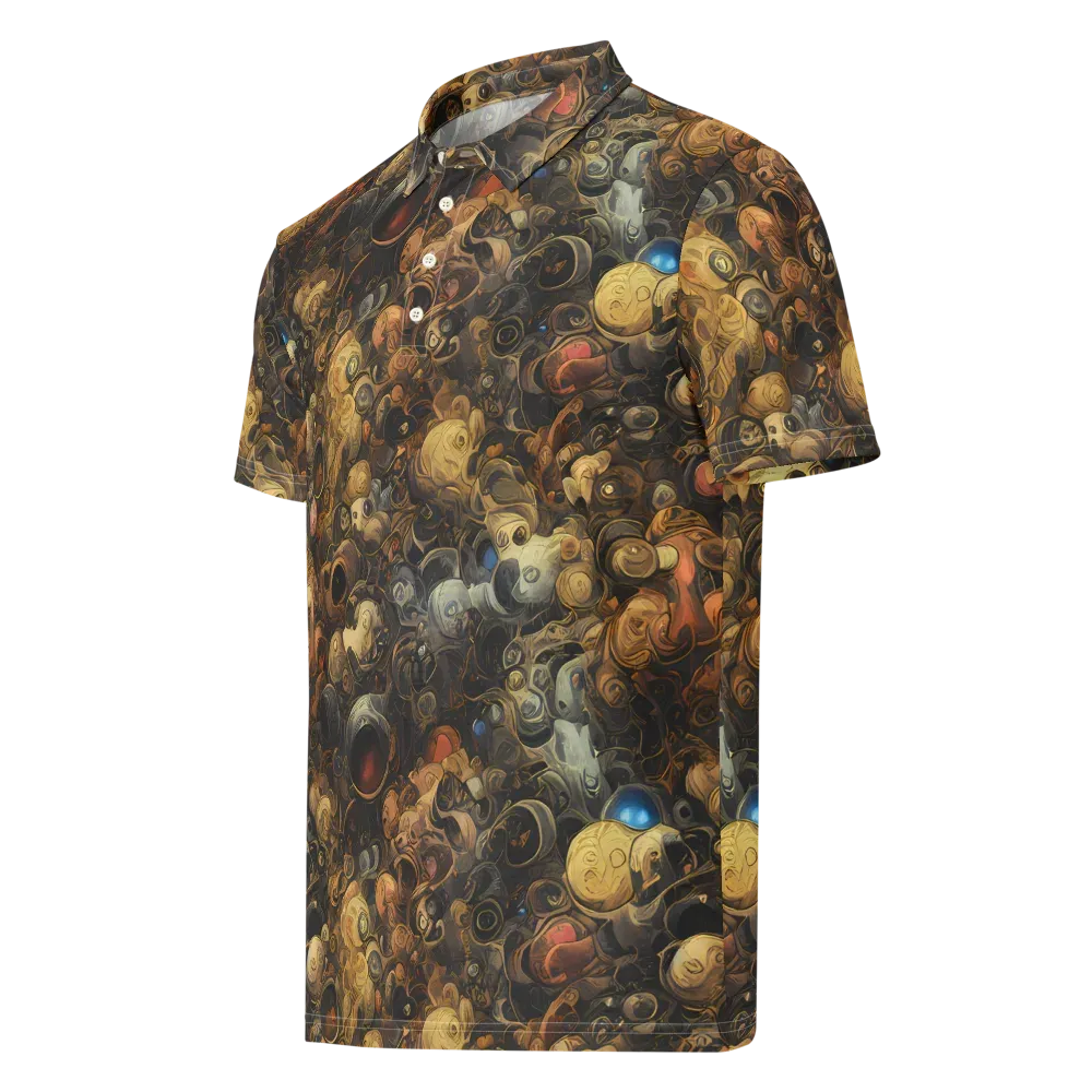 Molten Menagerie on Men's Slim Fit Polo Shirt — Left Front