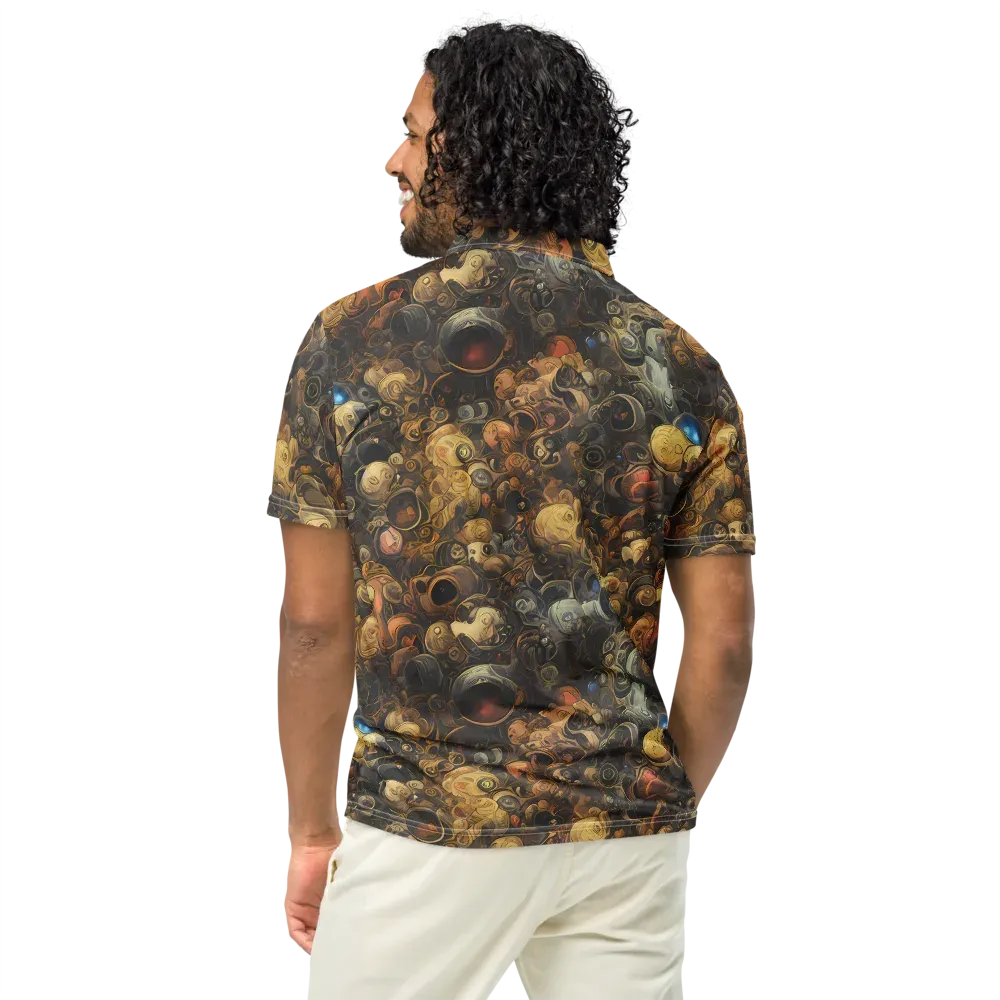 Molten Menagerie on Men's Slim Fit Polo Shirt — Back
