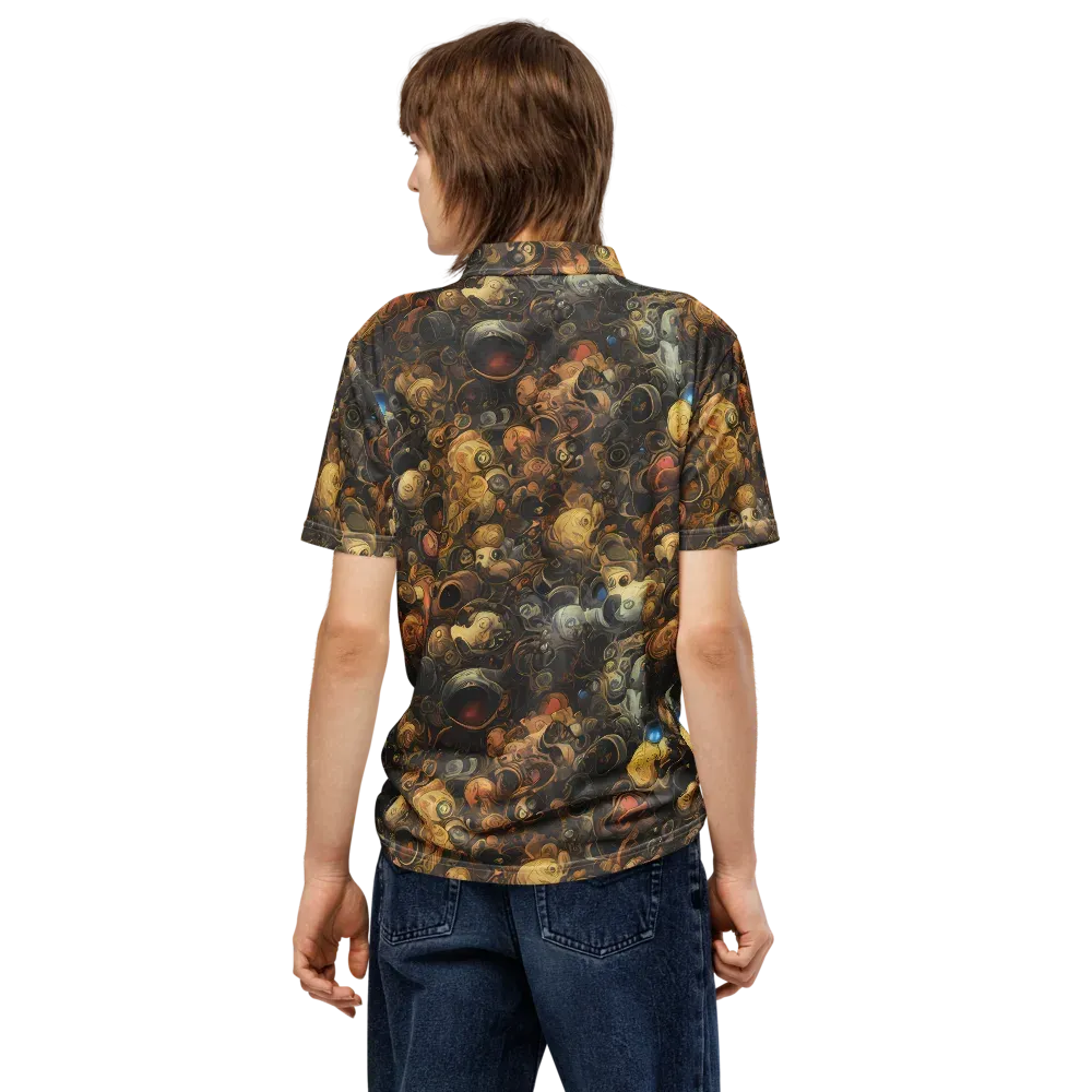 Molten Menagerie on Men's Slim Fit Polo Shirt — Back