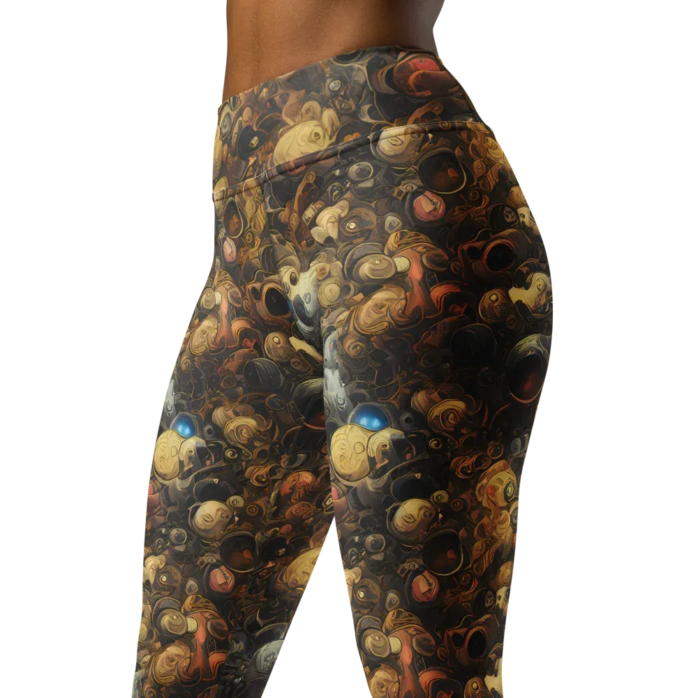 Molten Menagerie on Yoga Leggings — Left Front