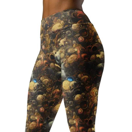 Molten Menagerie on a Yoga Leggings