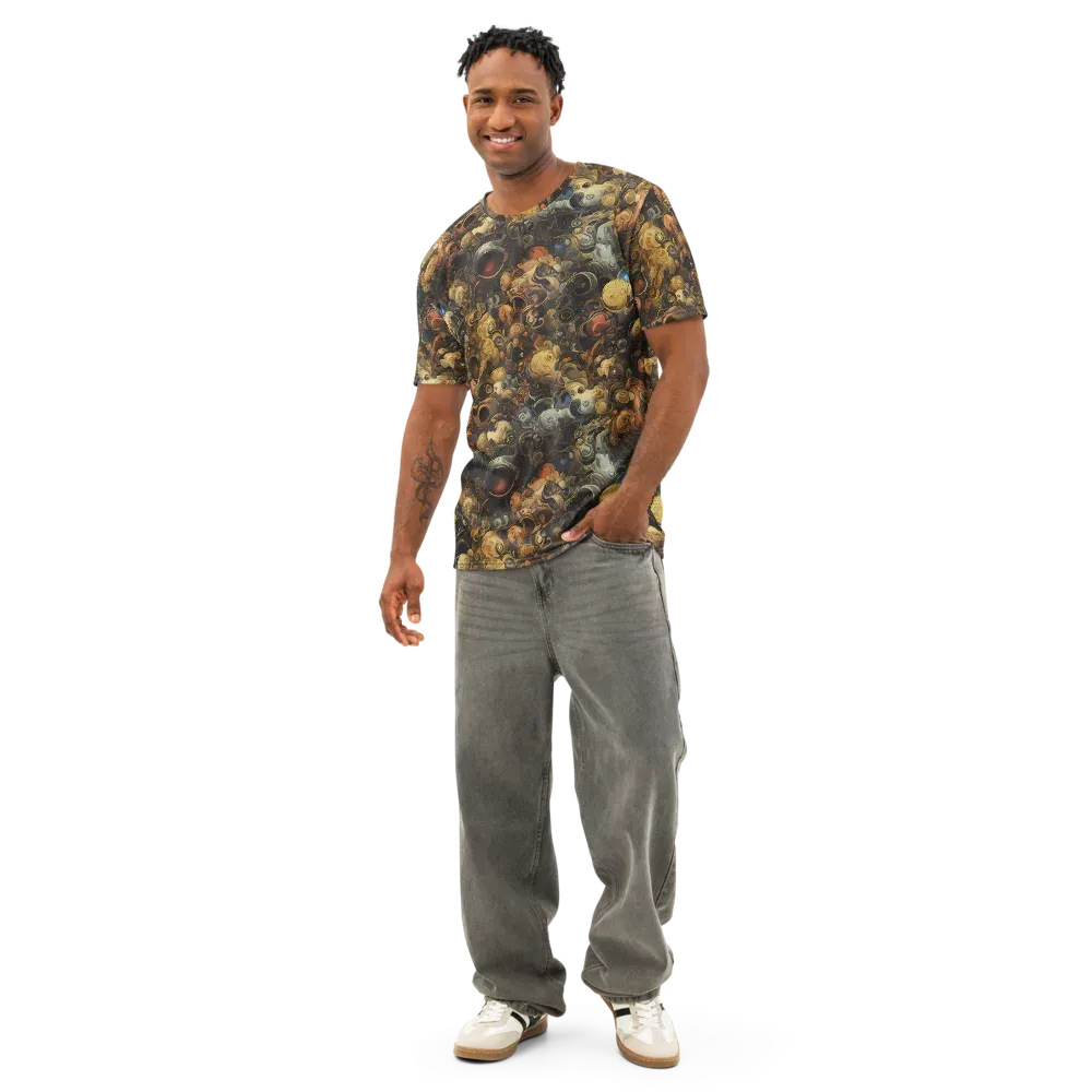 Molten Menagerie on Men's Cotton Crew Neck T-Shirt — Front