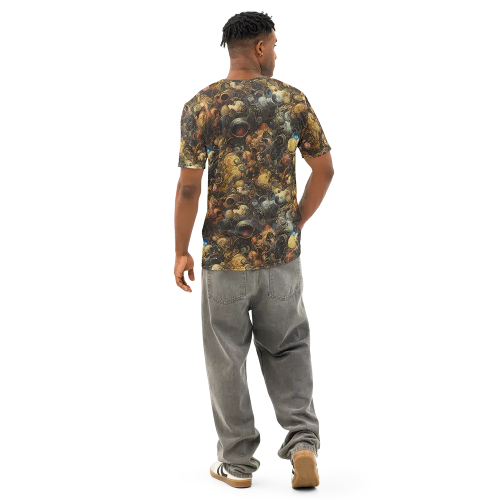 Molten Menagerie on Men's Cotton Crew Neck T-Shirt — Back