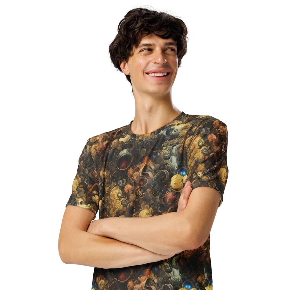 Molten Menagerie on Men's Crew Neck T-Shirt — Left Front