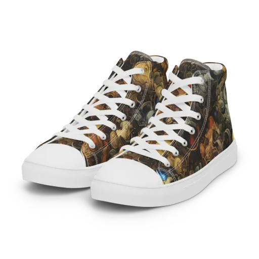 Molten Menagerie on a Women's High Top Canvas Shoes