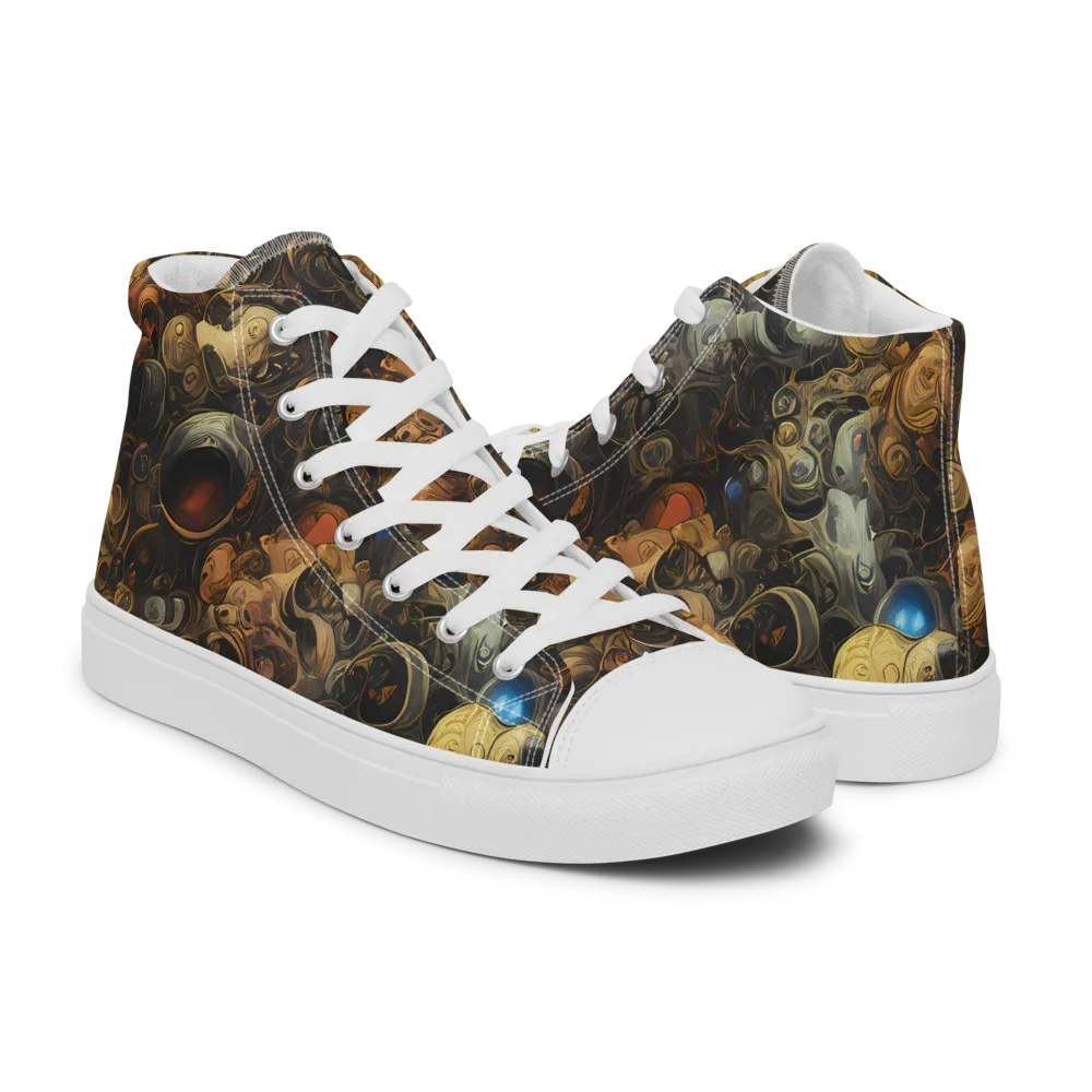 Molten Menagerie on Women's High Top Canvas Shoes — Right