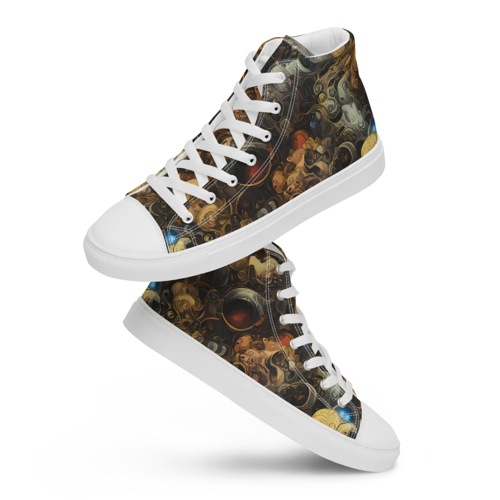 Molten Menagerie on Women's High Top Canvas Shoes — Front