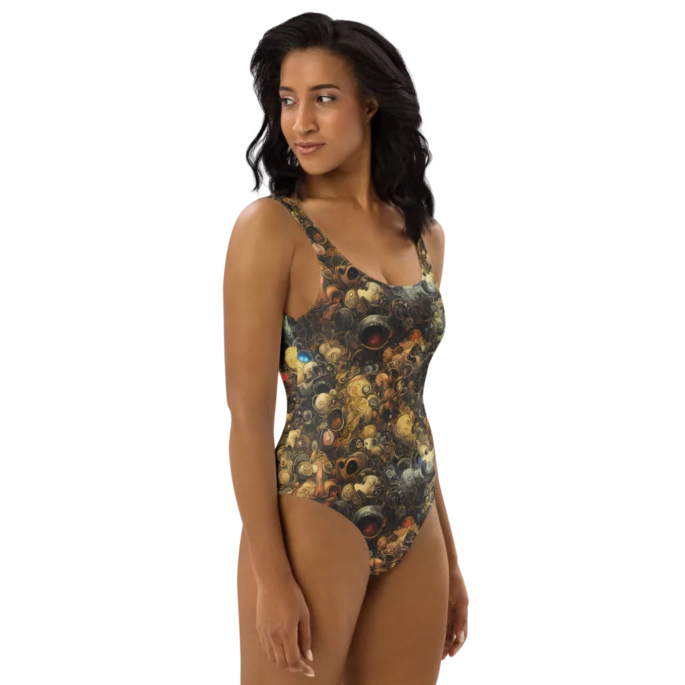 Molten Menagerie on One-Piece Swimsuit — Right