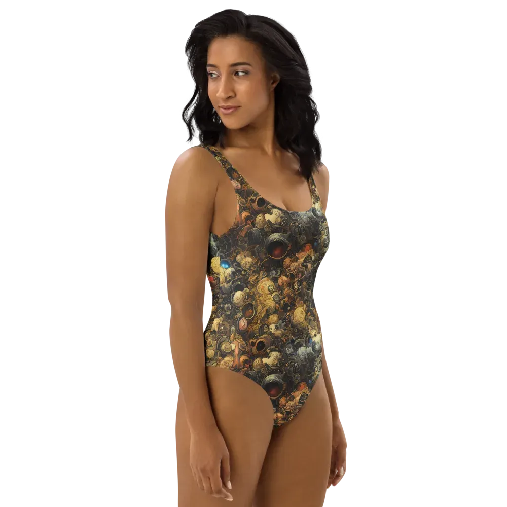 Molten Menagerie on One-Piece Swimsuit — Right