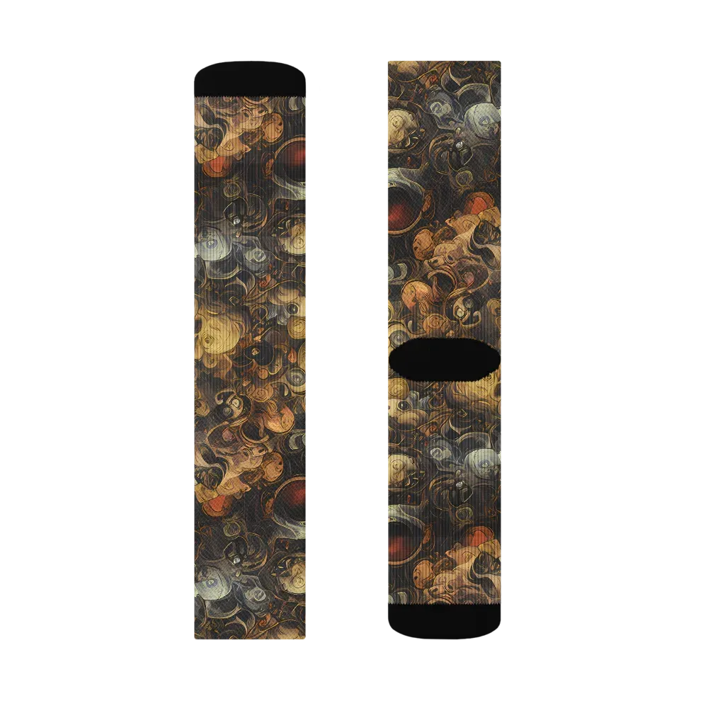 Molten Menagerie on Socks — Right Sock