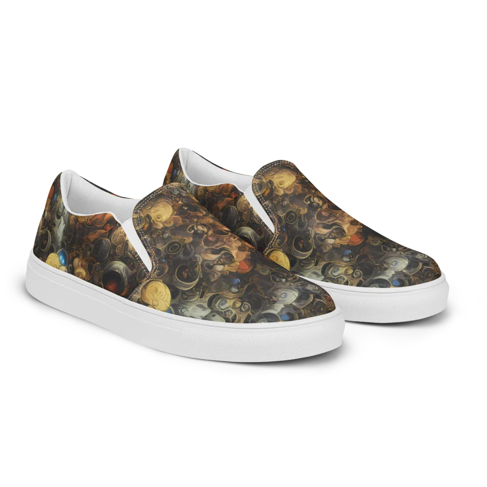 Molten Menagerie on Women's Slip-On Canvas Shoes — Right Front