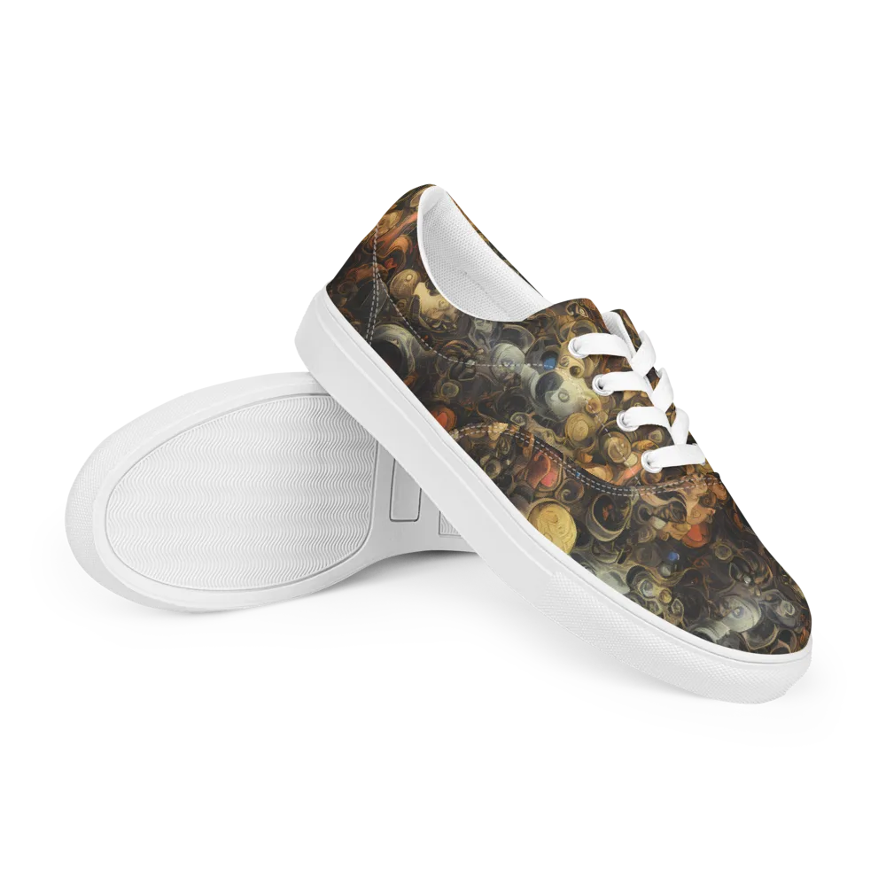 Molten Menagerie on Men's Lace-Up Canvas Shoes — Right Front