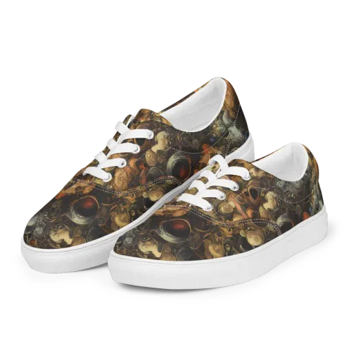 Molten Menagerie on a Men's Lace-Up Canvas Shoes