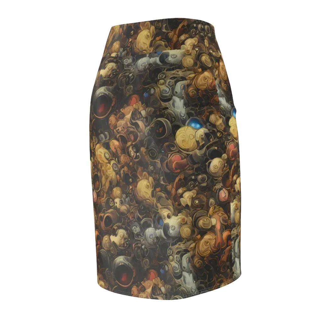 Molten Menagerie on Pencil Skirt — Back Side