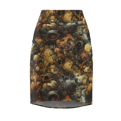 Molten Menagerie on a Pencil Skirt