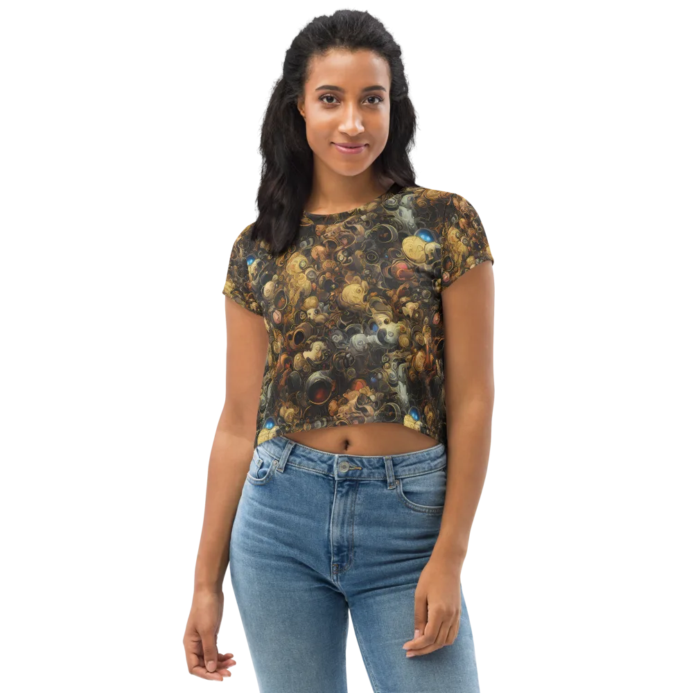 Molten Menagerie on Crop Tee — Front