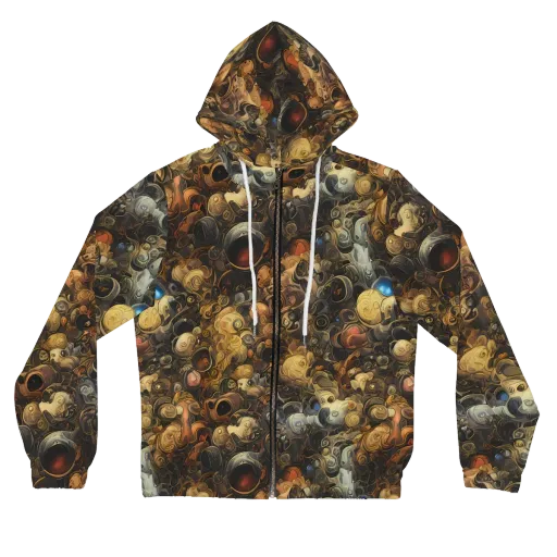 Molten Menagerie on a Women's Full-Zip Hoodie