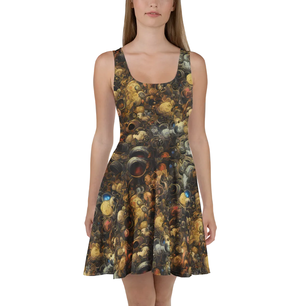 Molten Menagerie on Skater Dress — Front