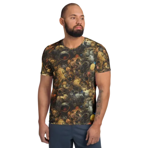 Molten Menagerie on a Men's Athletic T-Shirt