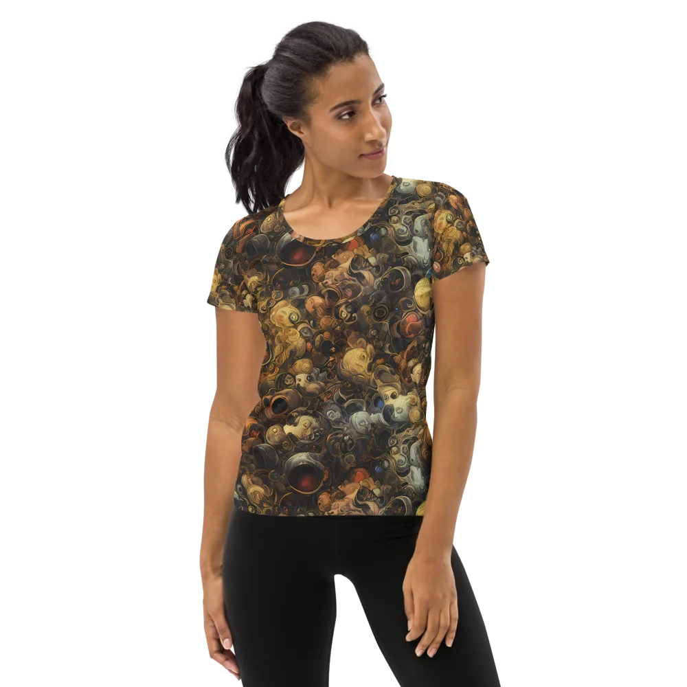 Molten Menagerie on Women's Athletic T-Shirt — Front