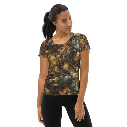 Molten Menagerie on a Women's Athletic T-Shirt