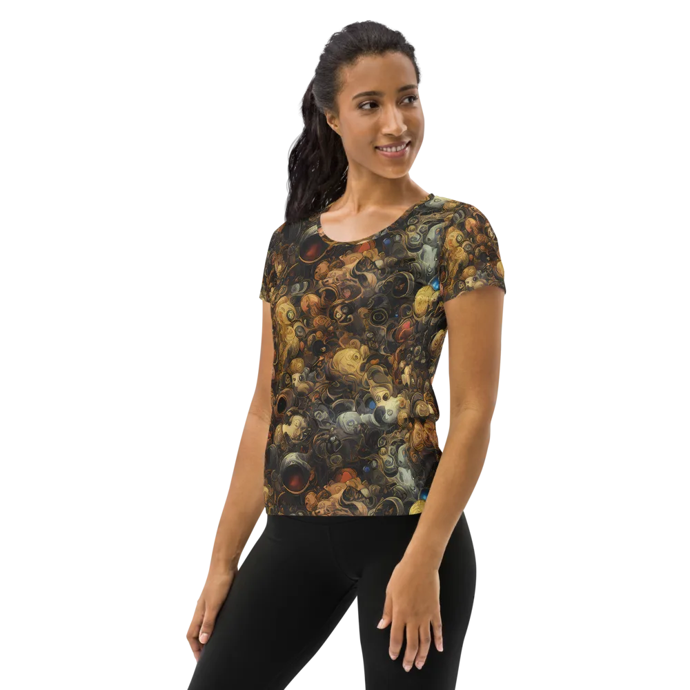 Molten Menagerie on Women's Athletic T-Shirt — Left