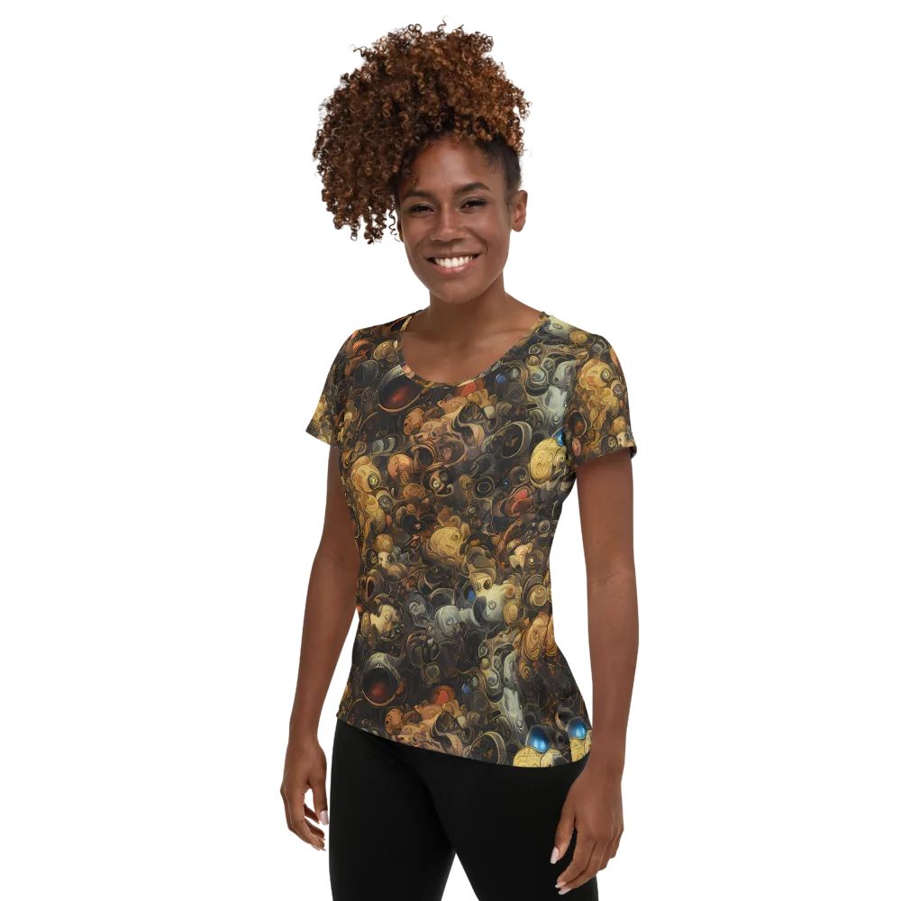 Molten Menagerie on Women's Athletic T-Shirt — Left