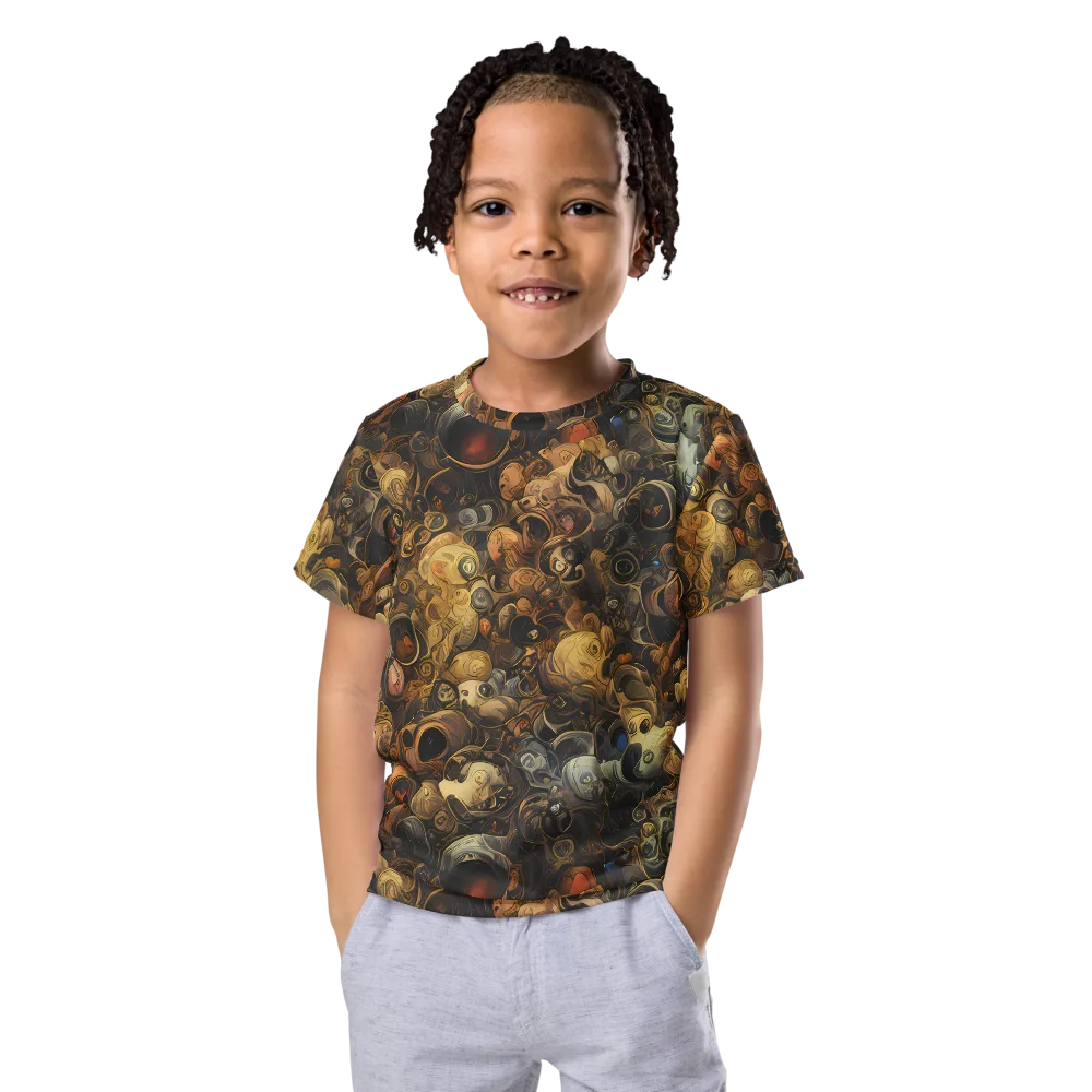 Molten Menagerie on Kids Crew Neck T-Shirt — Front