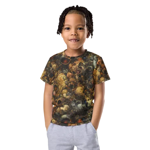 Molten Menagerie on a Kids Crew Neck T-Shirt