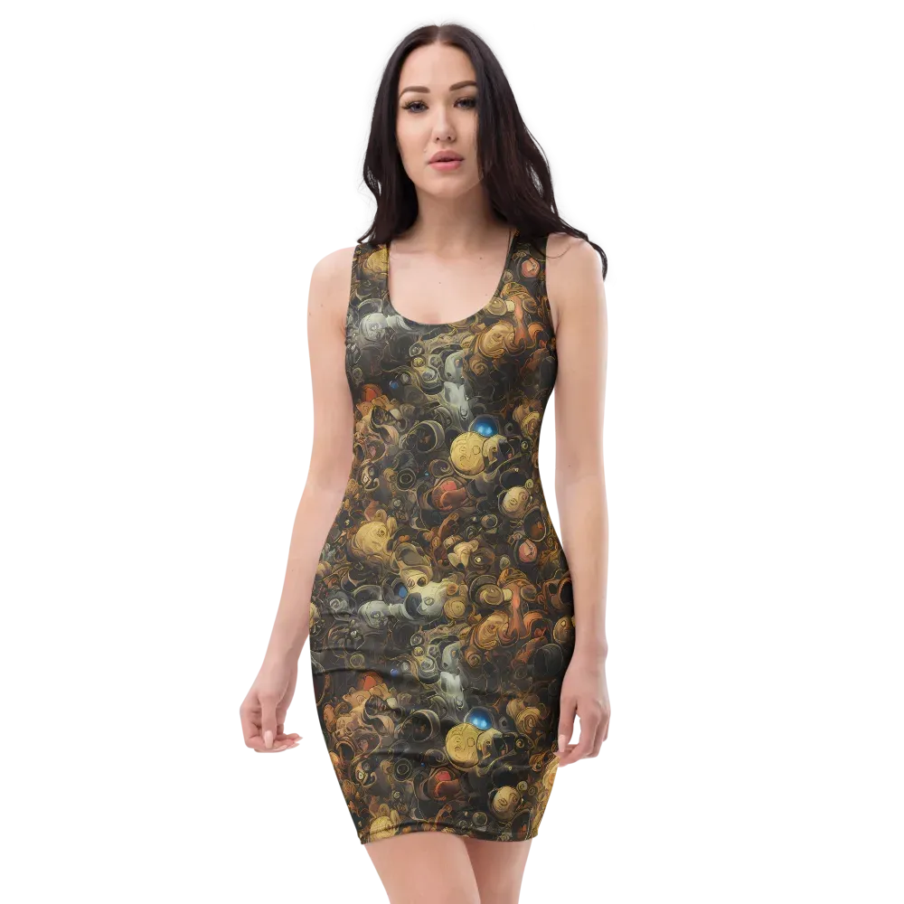 Molten Menagerie on Bodycon Dress — Front