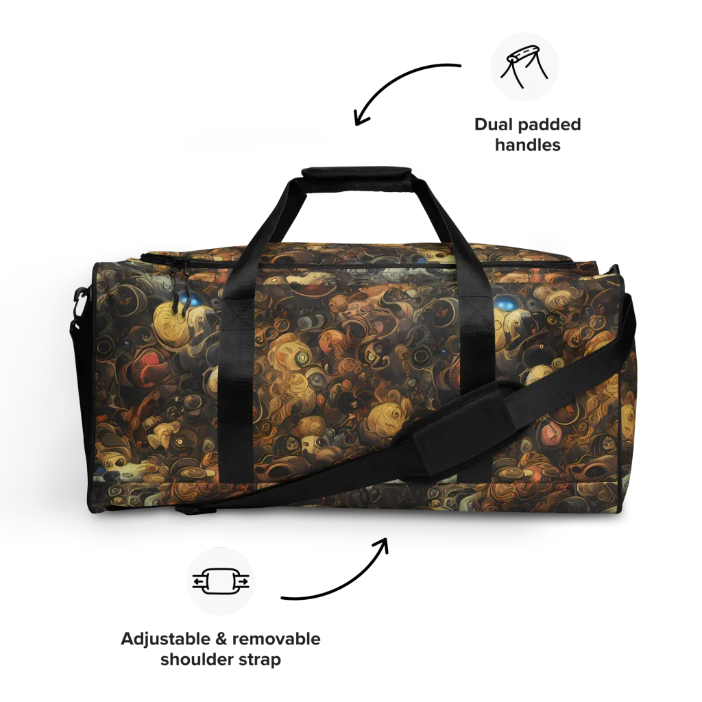 Molten Menagerie on Duffle Bag — Front