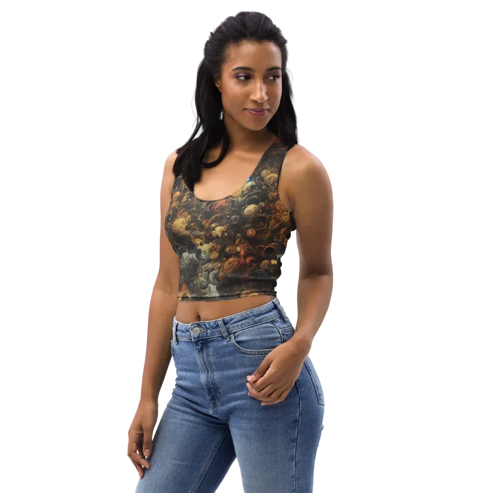 Molten Menagerie on Crop Top — Left Front