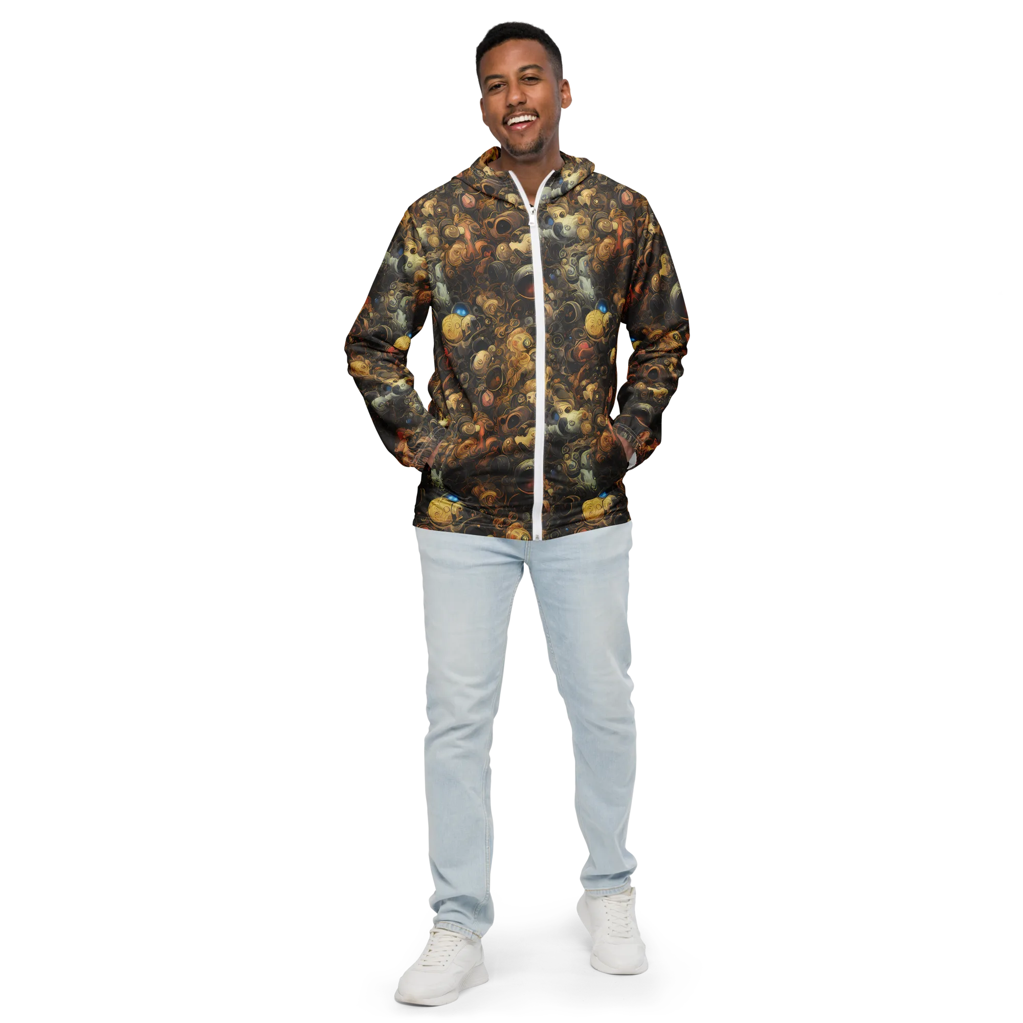 Molten Menagerie on Men's Windbreaker — Front