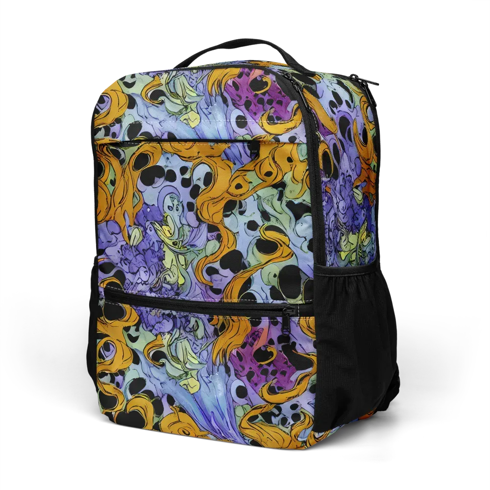 Orange Dreamscape on Utility Backpack — Left Front