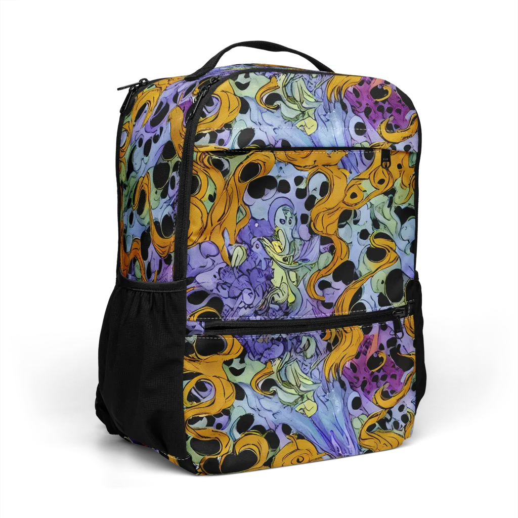 Orange Dreamscape on Utility Backpack — Right Front
