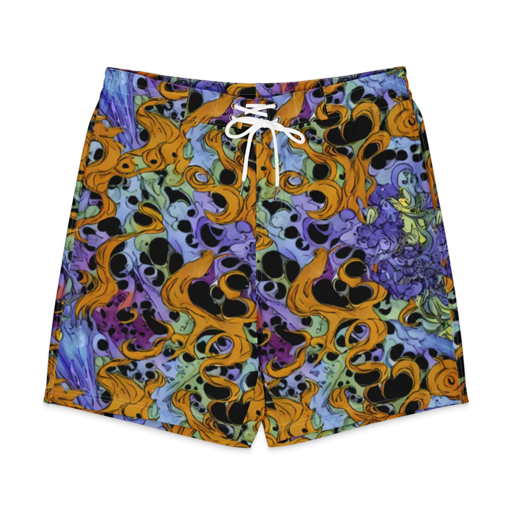 Orange Dreamscape on Men's Board Shorts — Front
