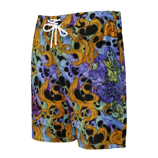 Orange Dreamscape on a Men's Board Shorts