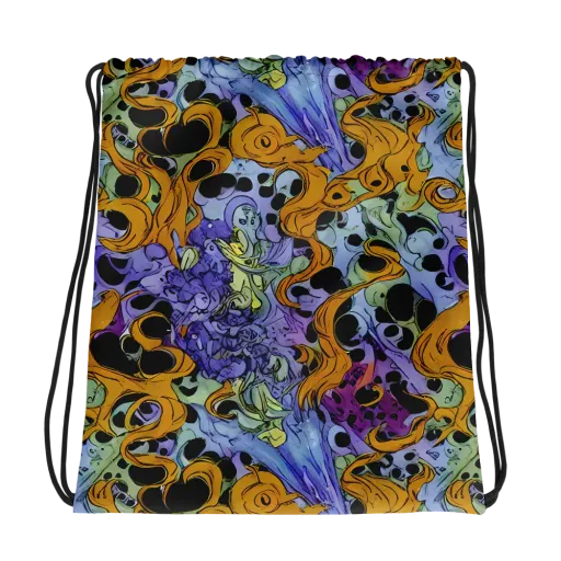 Orange Dreamscape on a Drawstring Bag