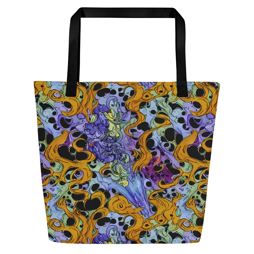 Orange Dreamscape on Large Tote Bag W/ Pocket — Front