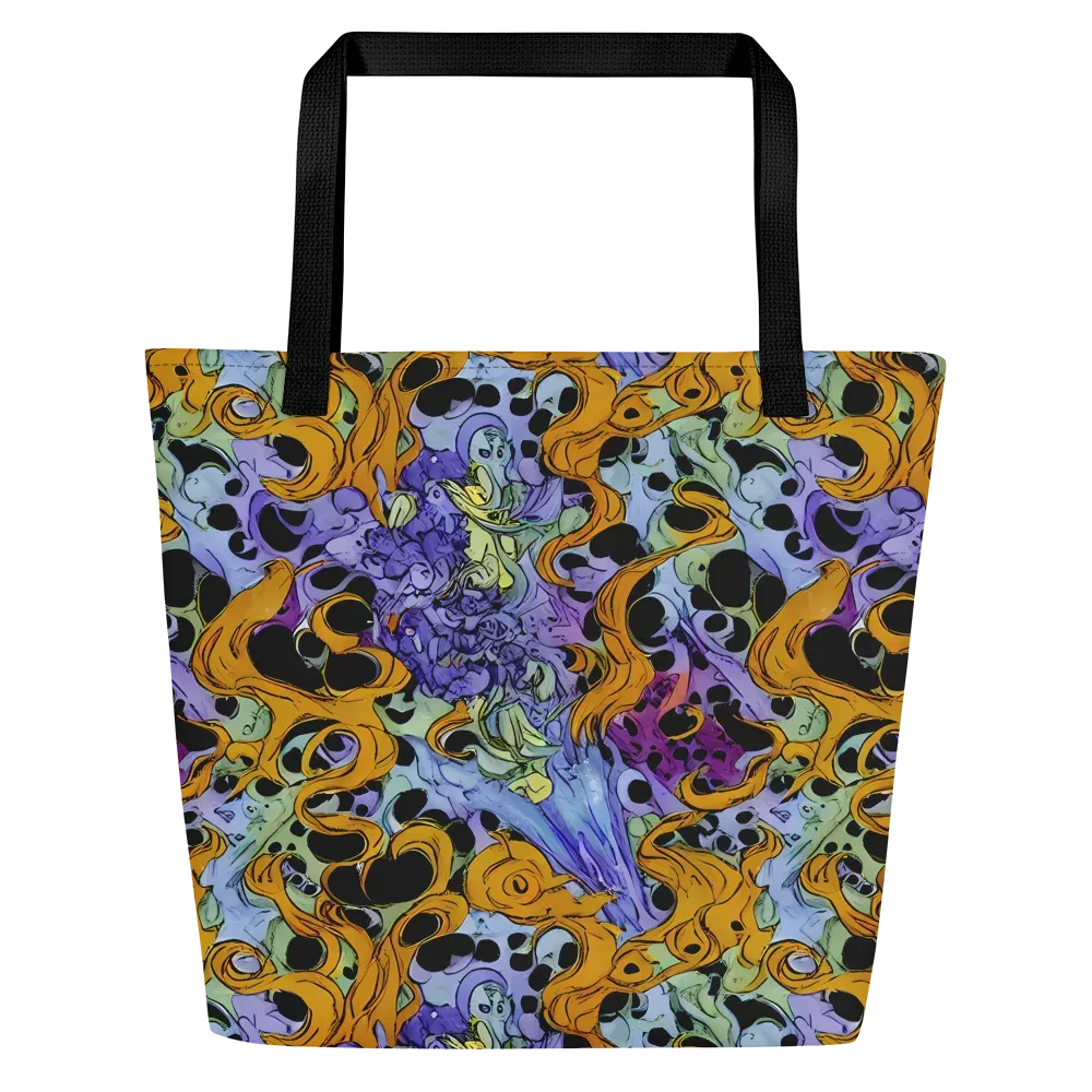 Orange Dreamscape on Large Tote Bag W/ Pocket — Front