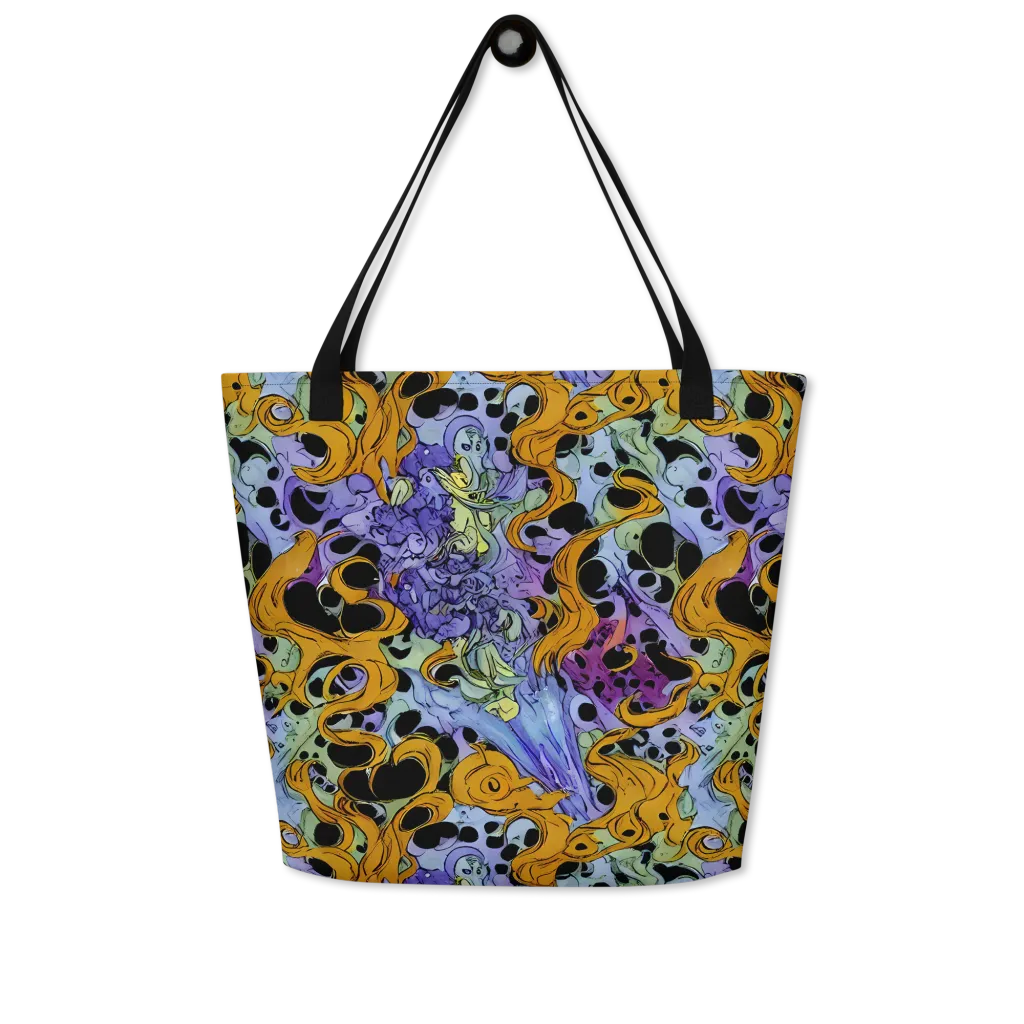 Orange Dreamscape on Large Tote Bag W/ Pocket — Front