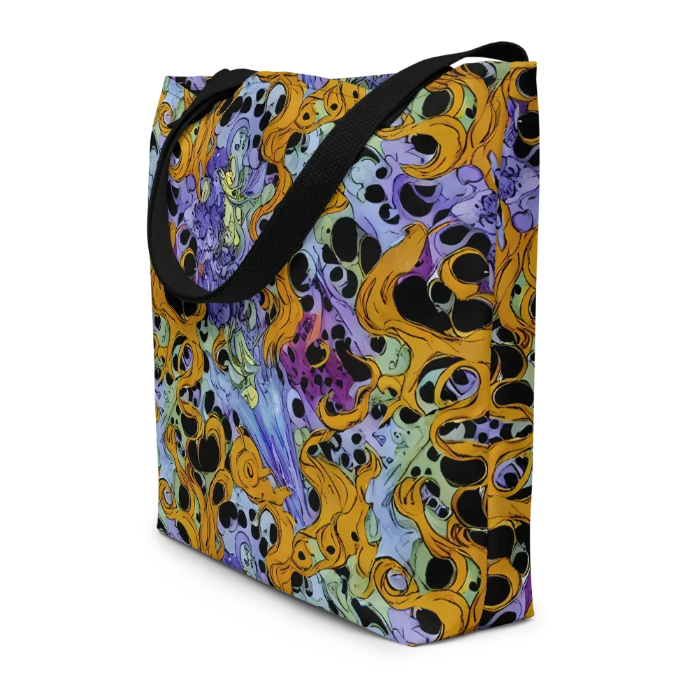 Orange Dreamscape on Large Tote Bag W/ Pocket — Front