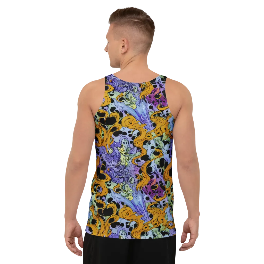 Orange Dreamscape on Men's Tank Top — Back