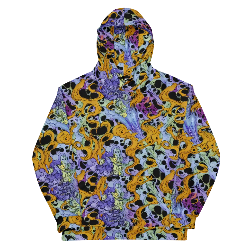 Orange Dreamscape on Cotton Hoodie — Front