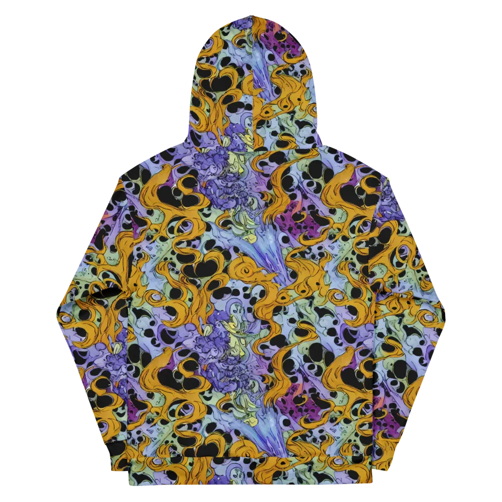 Orange Dreamscape on Cotton Hoodie — Back