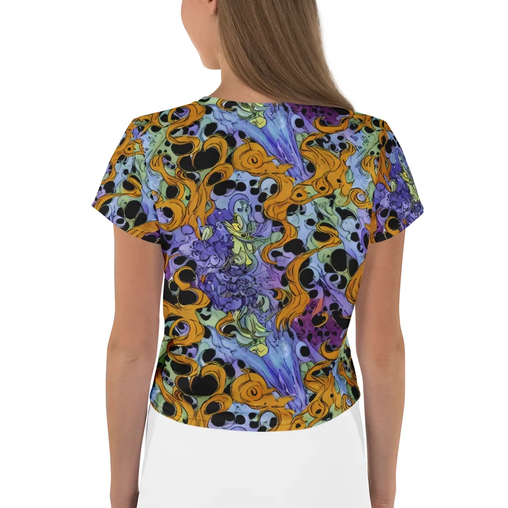 Orange Dreamscape on Crop Tee — Back