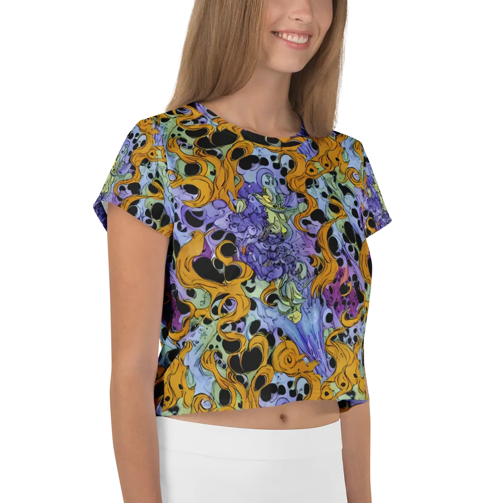 Orange Dreamscape on Crop Tee — Right